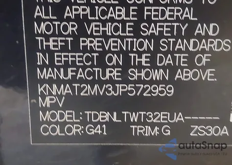 2018 Nissan Rogue Sv from USA, damaged, VIN KNMAT2MV3JP572959